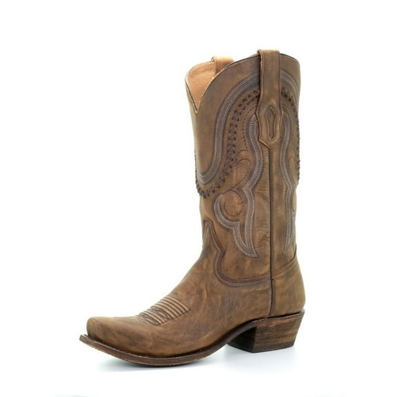 Corral Western Boots Mens Distressed Leather 12" Shaft Gold A3479