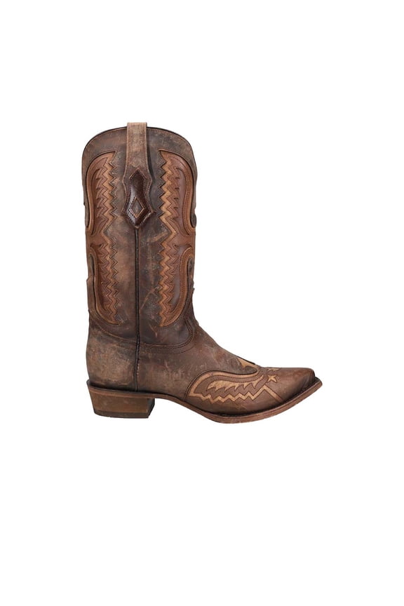 Corral Western Boots Mens Eagle Inlay Embroidery Wing Tip Tan C3952
