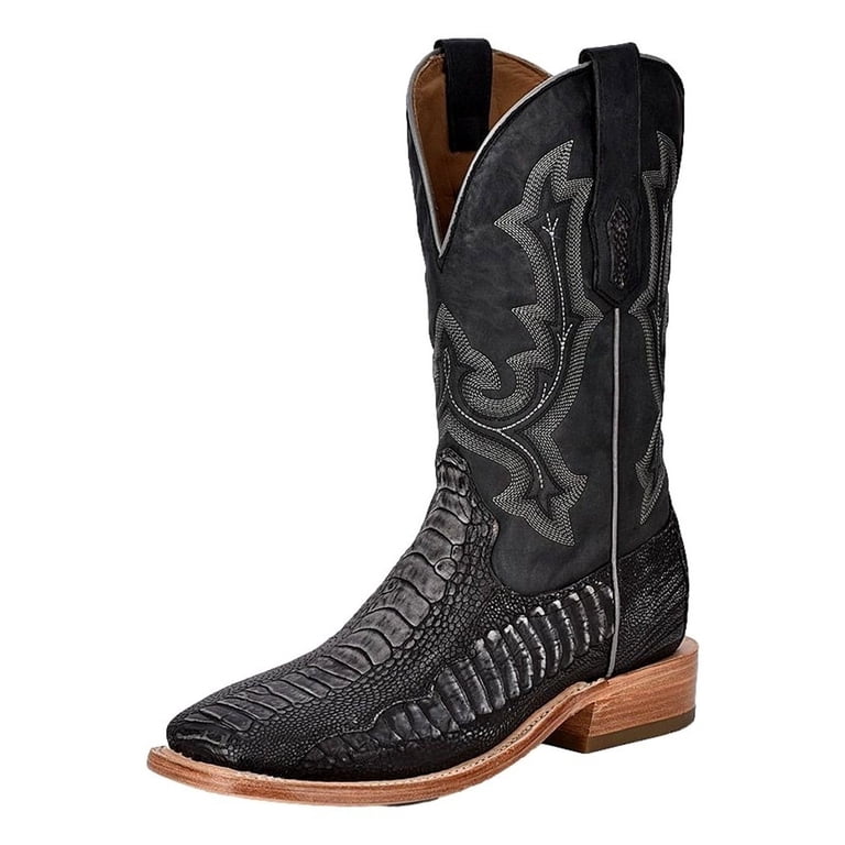 Corral Western Boots Mens Ostrich Leg Embroidery Black A4291  display picture 3
