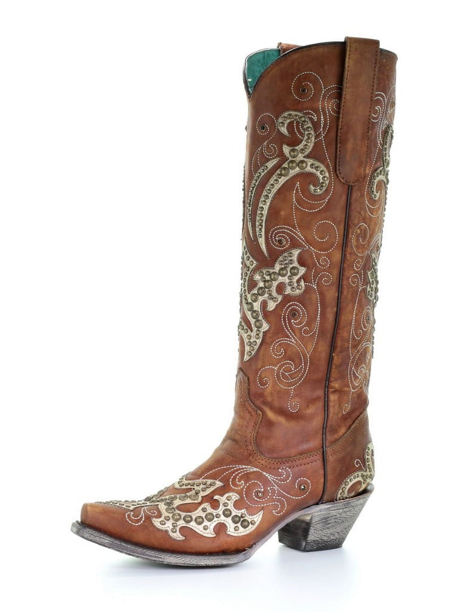 Corral Western Boots Womens Stud Overlay 13 9.5 M Tan A3638 Walmart