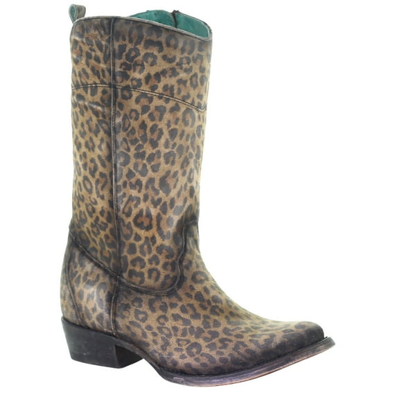 Corral Women's Cheetah Print Western Boot Round Toe - C3689 6 1/2 M US