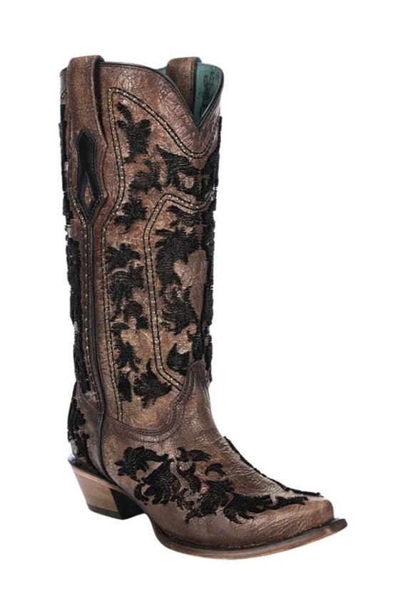 Corral Women's Crackled Bristle Western Boot Snip Toe - C4132 8 1/2 M US