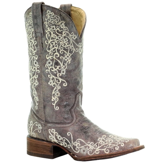 Corral Women's Crater Embroidered Western Boot Square Toe - A2663 5 M  US