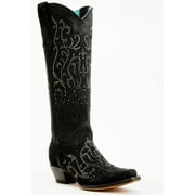 Corral Boots Womens Embroidered Rhinestone Snip Toe Cowboy Tall Boots