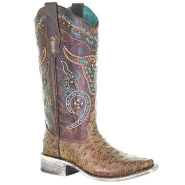 Corral Women's Embroidered Western Boot Square Toe - A4045 11 M  US