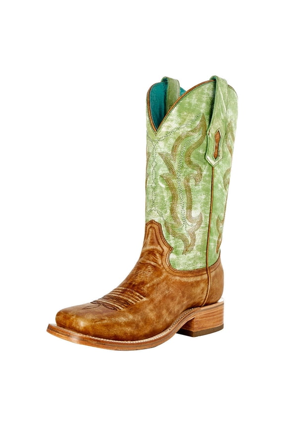 Corral Women's Embroidery Western Boot Broad Square Toe - A4102 7 M  US