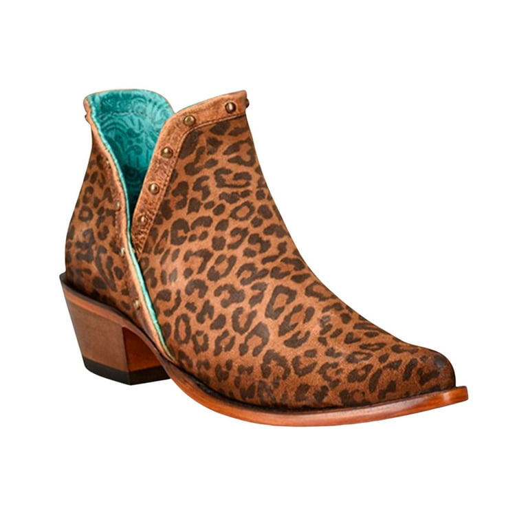 Corral Women s Leopard Print Fashion Booties Snip Toe Leopard 11 M US Walmart