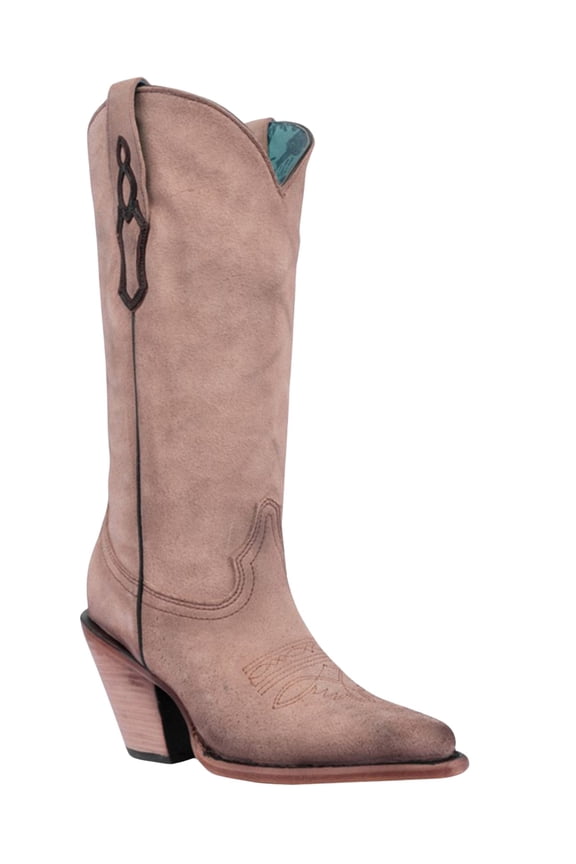 Womens Embroidered Snip Toe Cowboy Mid Calf Boots