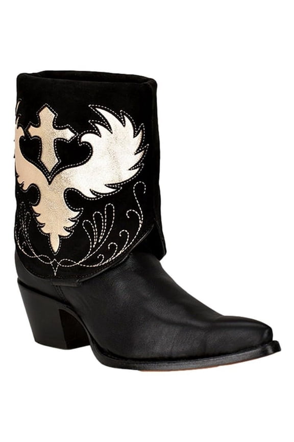 Corral Women's Women'S Wing And Cross Convertible Western Booties Snip Toe Black 8 M US
