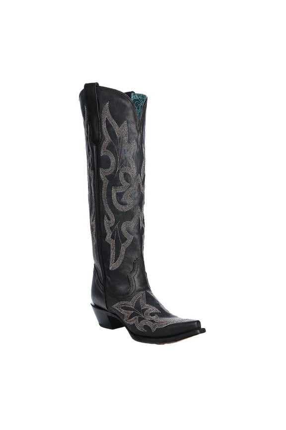 Corral Womens Women`s   Tall Embroidered Boot 9 B Black