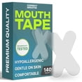 thumbnail image 1 of CorBreev - Mouth Tape for Sleeping - 140 Pack - Sleep Mouth Strips - Correct and Reduce Snoring, 1 of 10