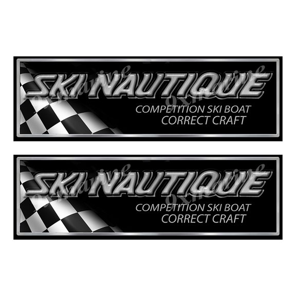 Correct Craft Ski Nautique Classic Racing 10" long Stickers