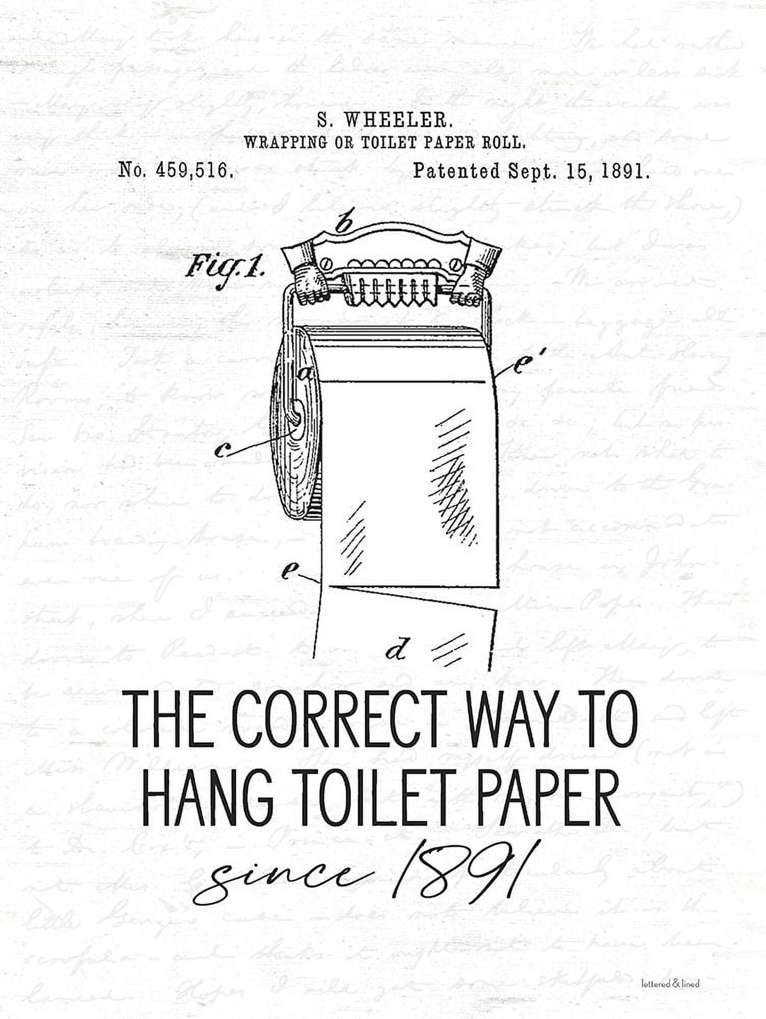 Correct Way to Hang Toilet Paper by Lettered and Lined (24 x 36