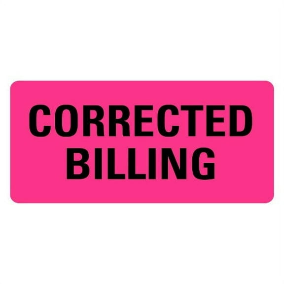 Corrected Billing Labels