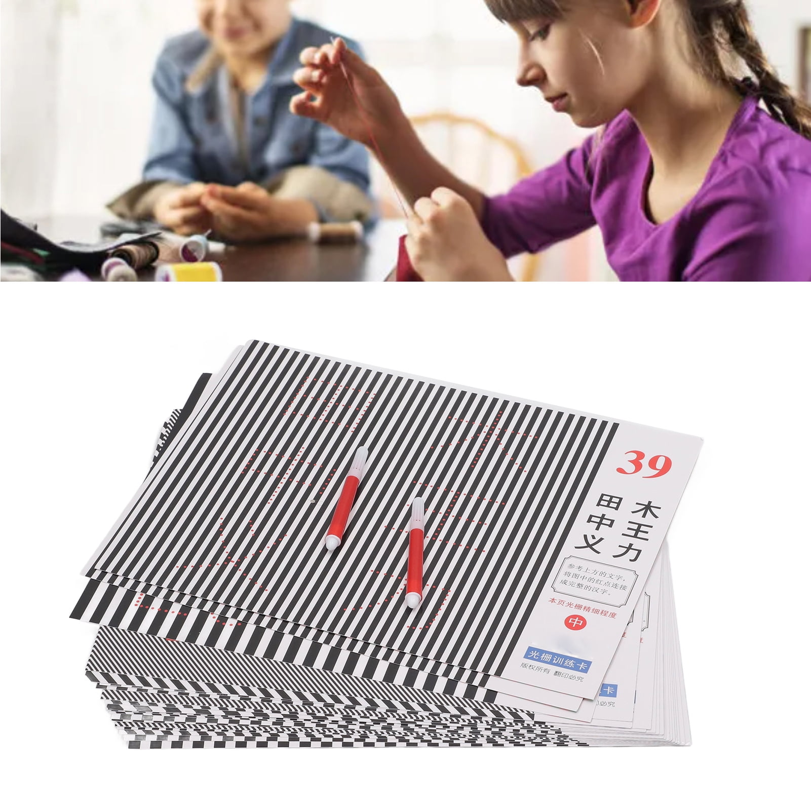 Correction Charts, Black 5 Drawing Methods Correction Cards For Kids