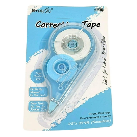Correction Tape 1/5" x 39.4ft – White, Dry Application:1CT