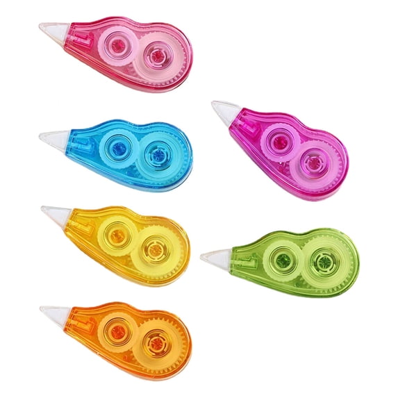 Correction Tape, 6 Pack White Out Correction Tape Dispenser, Easy to Use Applicator for Instant Corrections, Study Supplies and Office Products