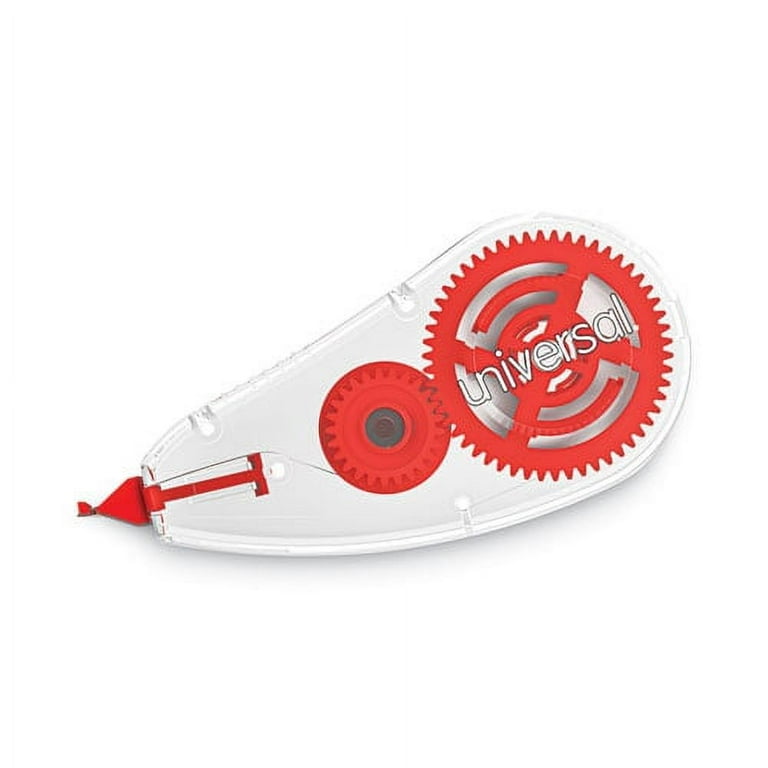 Correction Tape Dispenser, Non-Refillable, Transparent Red Applicator, 0.2 Correction Tape Dispenser, Non-Refillable, Transparent Red Applicator, 0.2