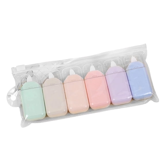 Correction Tape Mini 6-Pack Convenient Tape Eraser for Office Workers, Workspace Stationery Supplies for Office and Office