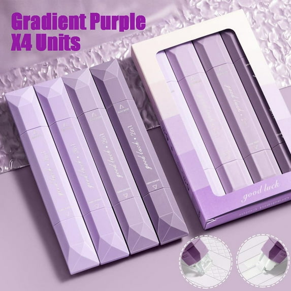 Correction Tape Pen 4PCS, Dual Tip Adhesive Roller For Writing Errors And Paper Crafting, Clean Application For Students And Office Use(Purple)