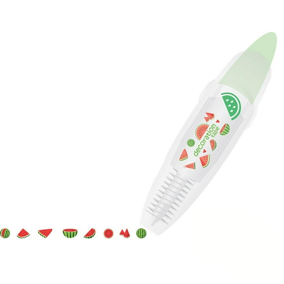 Correction Tape Pen - Press Type Kawaii Decorative Correction Tape, Refillable Transparent Scrapbook & Planner Accessory, Cute DIY Journal Craft Tape