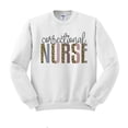 thumbnail image 1 of Correctional Nurse Leopard Print Sweatshirt Unisex 3X-Large White, 1 of 5