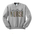 thumbnail image 1 of Correctional Nurse Leopard Print Sweatshirt Unisex Large Grey, 1 of 5
