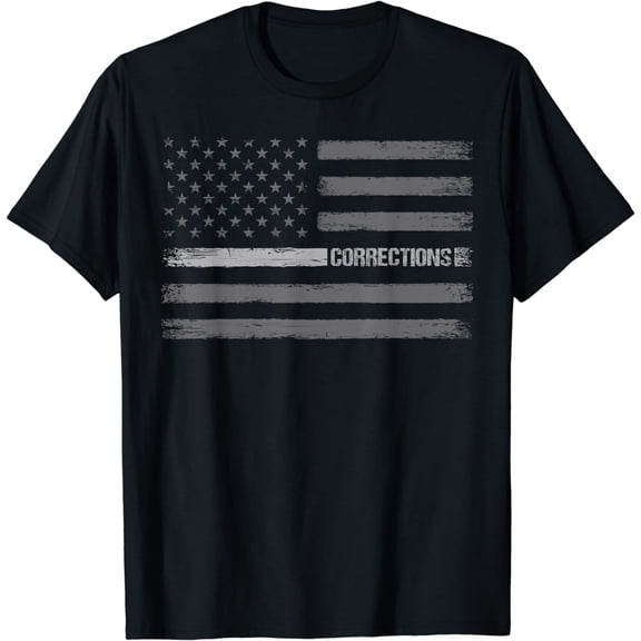 Correctional Officer American Flag Gift Vintage Corrections T-Shirt
