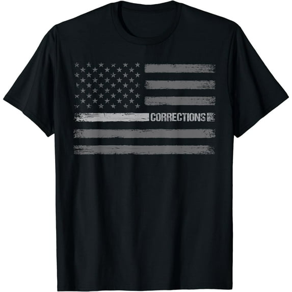 Correctional Officer American Flag Gift Vintage Corrections T-Shirt