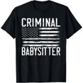 thumbnail image 1 of Correctional Officer Criminal Babysitter Thin Grey Line T-Shirt, 1 of 4