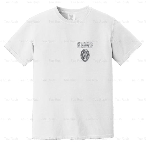 Correctional Officer Department Corrections Funny Pocket Print Job Humor, Comfort Color T-Shirt Unisex, up to 4XL
