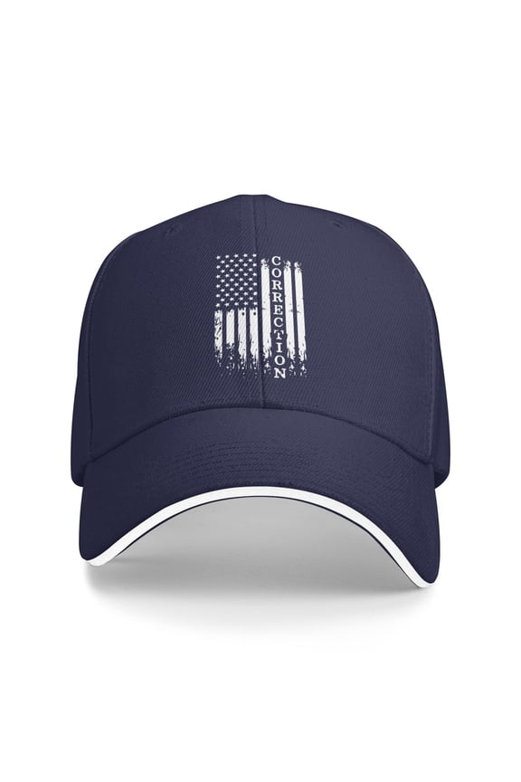 Correctional Officer Flag1 Unisex Sandwich Cap Classic Baseball Capunisex Adjustable Casquette Dad Hat