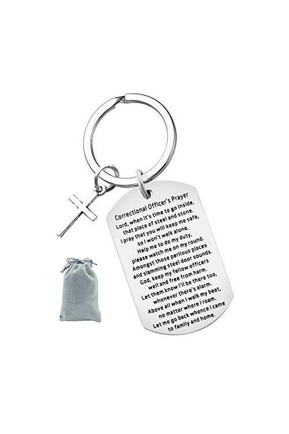 Correctional Officer Keychain Gift Prayer Jewelry Christian Gift Religious Jewelry Birthday Thanksgiving Day Christmas Gift from Correctional Officer Mom Wife Daughter