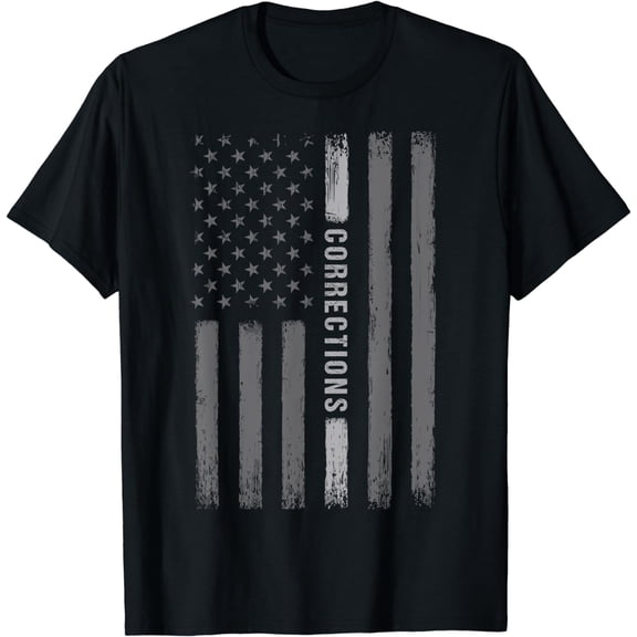 Correctional officer t-shirt gift USA American flag vintage