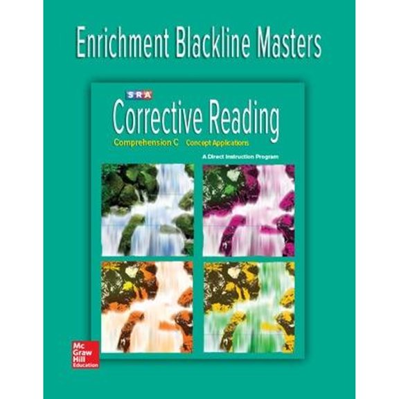 Pre-Owned Corrective Reading Comprehension Level C, Enrichment Blackline Master (Paperback) 0076112020 9780076112029