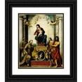 thumbnail image 1 of Correggio 12x14 Black Ornate Wood Framed Double Matted Museum Art Print Titled: Madonna with St. Francis (1514), 1 of 5