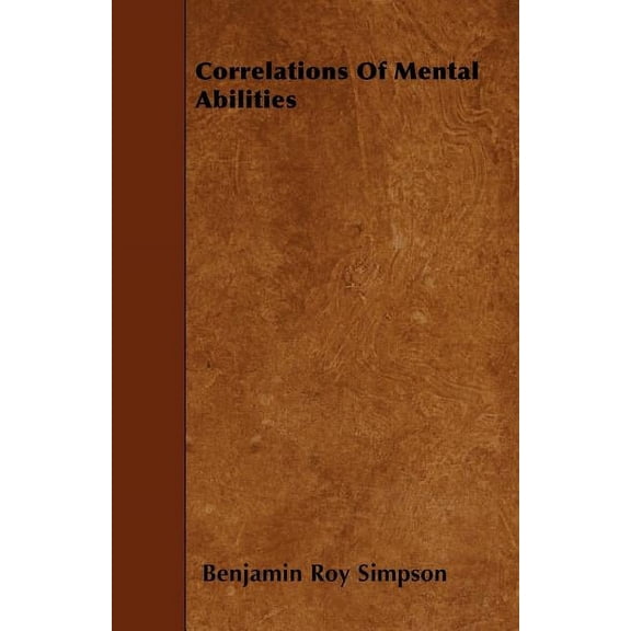 Correlations Of Mental Abilities (Paperback)