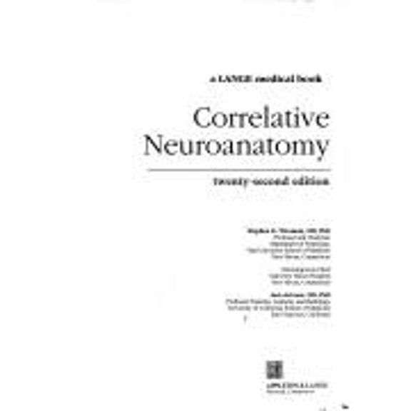 Pre-Owned Correlative Neuroanatomy (Paperback) 0838510914 9780838510919