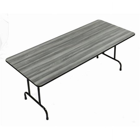 Correll  0.75 in. High Pressure Rectangular Top Folding Tables - New England Driftwood - 60 in.