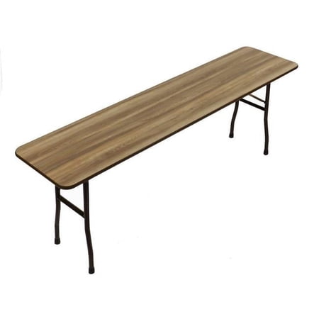 Correll CF3672PX-53 0.75 in. High Pressure Rectangular Top Folding Tables, Colonial Hickory - 36 x 72 in.