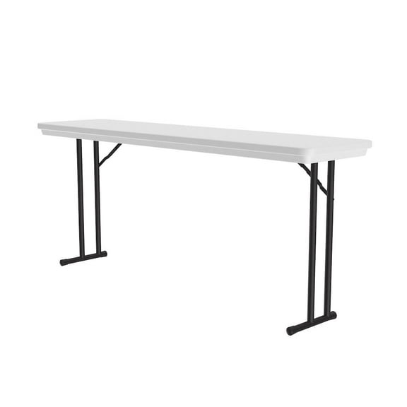 Correll 18"W x 72"D Heavy Duty Blow-Molded Folding Table in Gray Granite