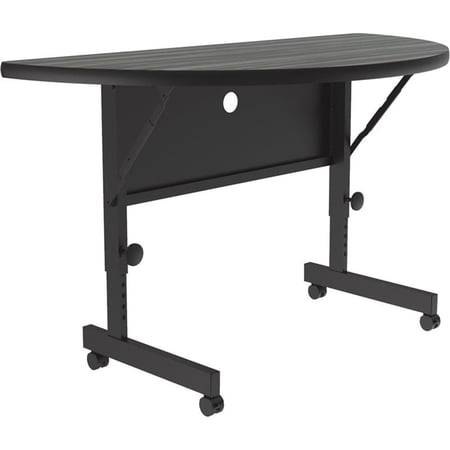 Correll 24"W x 48"D Deluxe High Pressure Flip Top Table in New England Driftwood