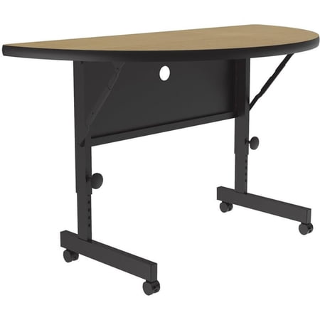 Correll 24"W x 48"D Deluxe High Pressure Top Flip Top Table in Fusion Maple