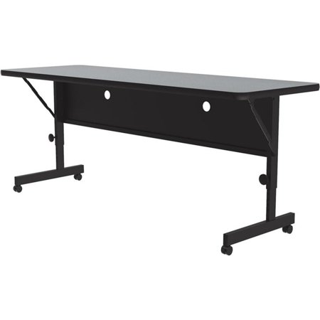 Correll 24"W x 60"D Deluxe High Pressure Top Flip Top Table in Gray Granite