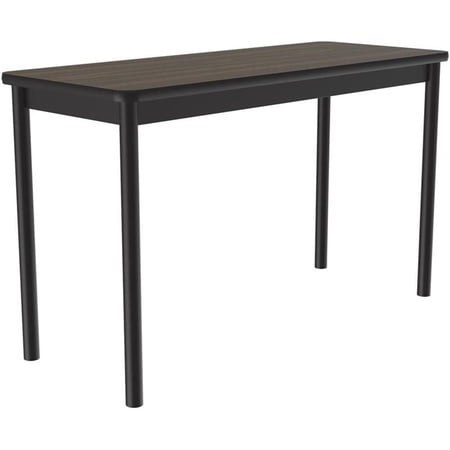 Correll 24"W x 72"D Deluxe High Pressure Lab Table in Walnut