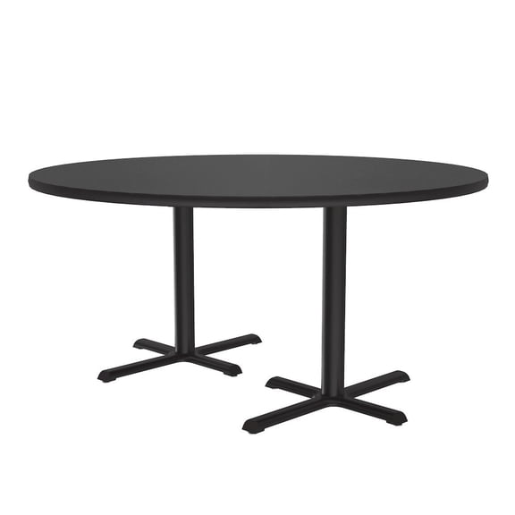 Correll 29"H Commercial Wood top Cafe & Breakroom Table in Black Granite
