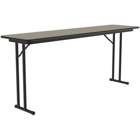 Correll 3/4" High Pressure Folding Seminar Table Off-Set Leg Sand Natural
