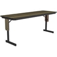 thumbnail image 1 of Correll 3/4 High Pressure Folding Seminar Table Panel Leg Colonial Brown Hickory, 1 of 7