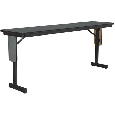 Correll 3/4" High Pressure Folding Seminar Table Panel Leg Montana Brown Granite