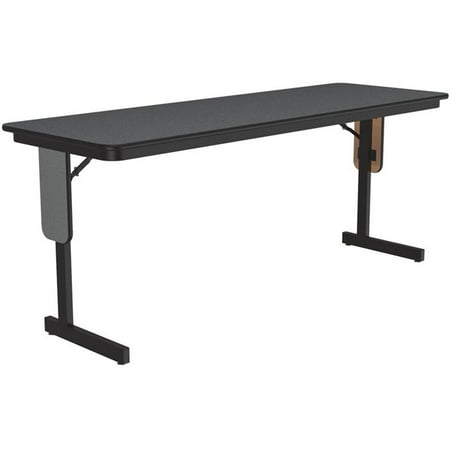 Correll 3/4" High Pressure Folding Seminar Table Panel Leg Montana Granite Brown